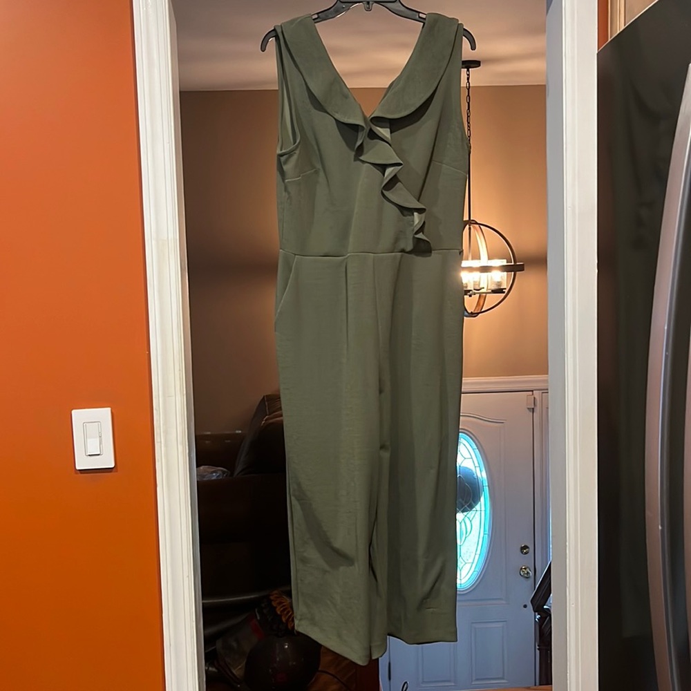 Army green jumpsuit